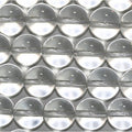 Cuentas redondas lisas de cuarzo cristal de roca de 16" (6 mm) - Hilo de 40 cm