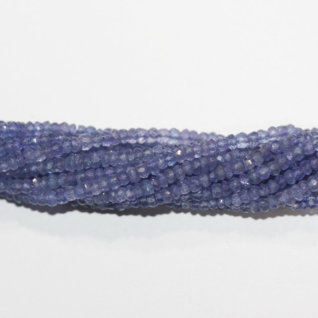 12" St Tanzanite Faceted Rondelle Beads 2.5x1.5mm.Aprox.-Strand 33cm
