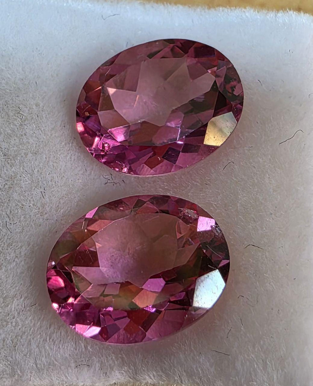 1 Pair AAA Pink Topaz Faceted Oval 10x8mm - Gems Gemstones Wholesale