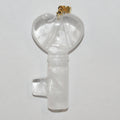 Colgante llave lisa de cuarzo cristal de roca 40x22mm.