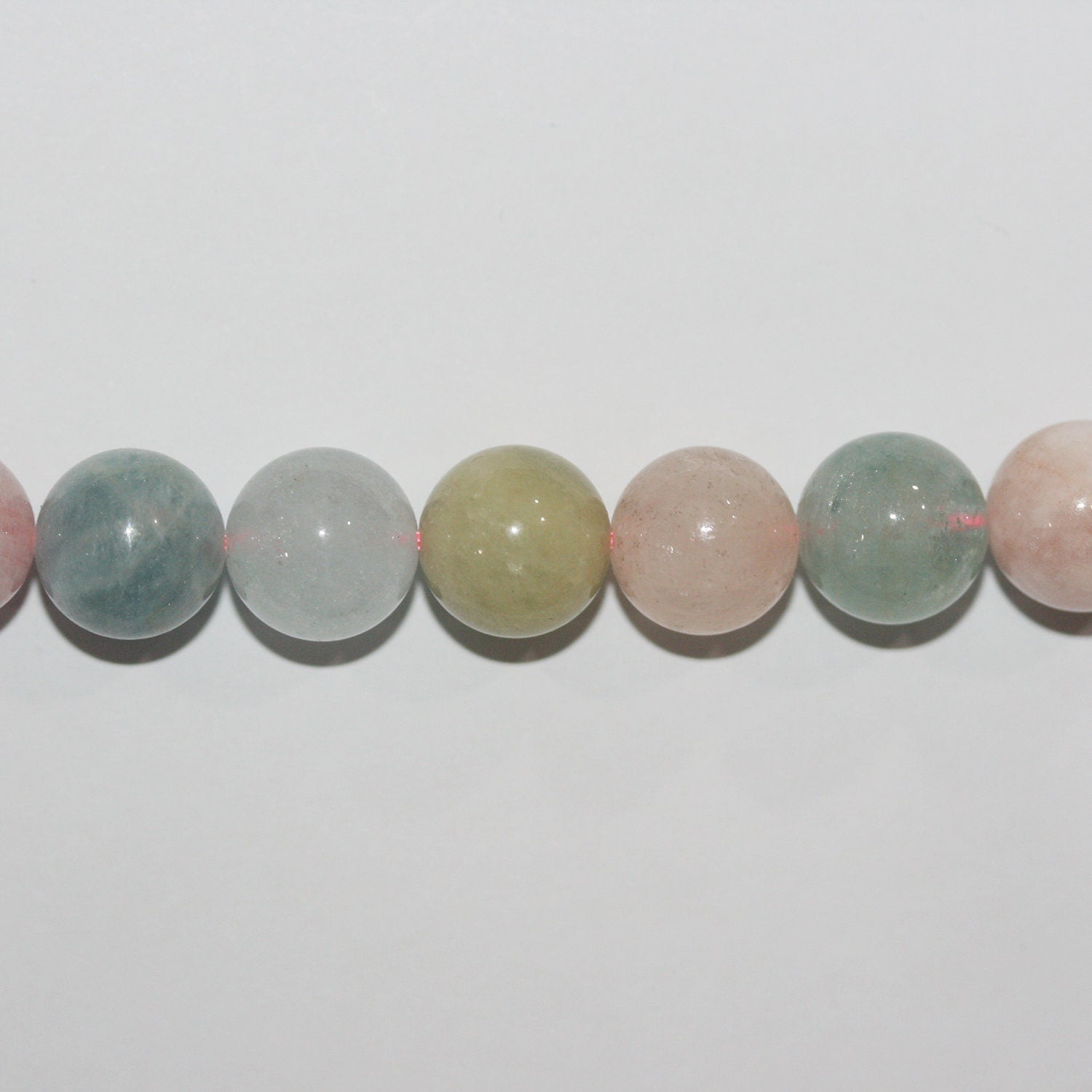 15" St Multi Beryl Perles Rondes Lisses 12mm.-Rig 39cm.