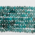 14" St Blue Zircon Faceted Rondelle 5x3mm.-Strand 36cm