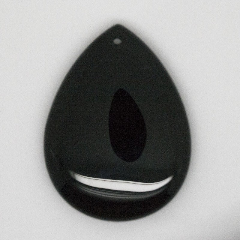 Colgante de gota lisa de ónix 40x30mm.