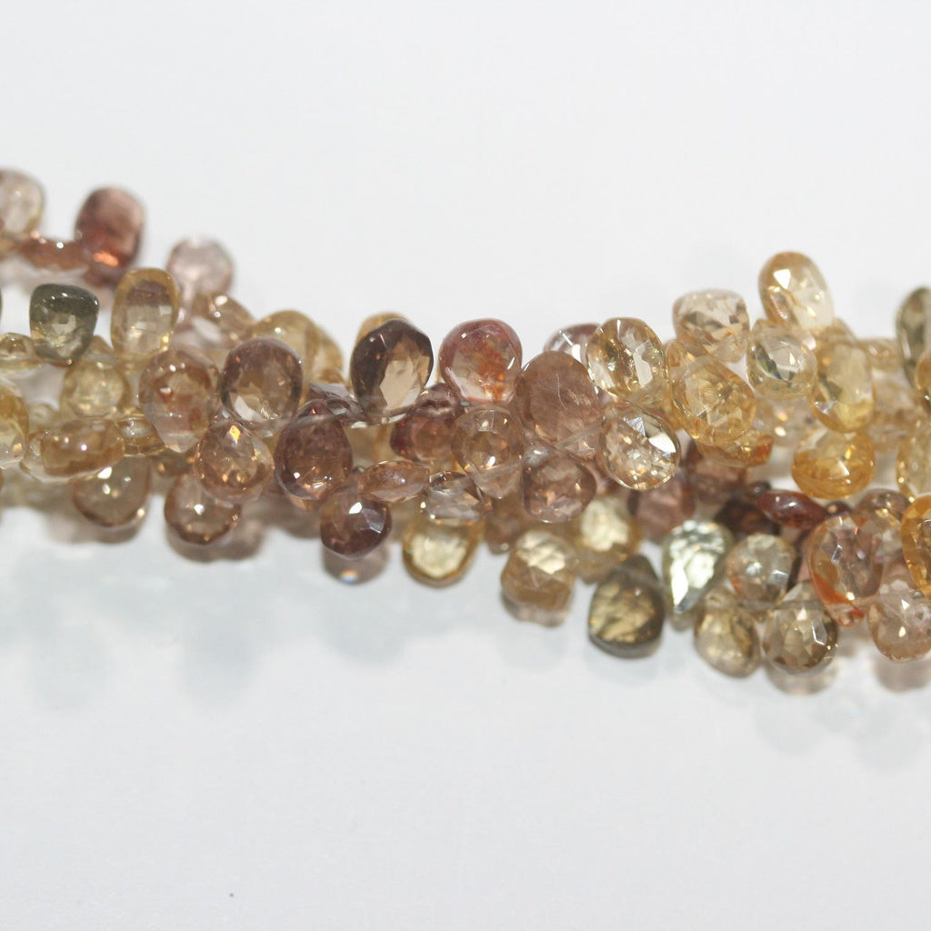 Perles en zircon facettées en forme de goutte, 8 pouces, 6 x 4 mm, rang de 20 mm