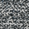 Cuentas redondas facetadas de ágata blanca y negra de 16" (8 mm) - Hilo de 40 cm