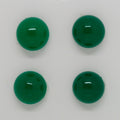 Lote de 4 cabujones redondos de ágata verde de 12 mm (4 piezas)