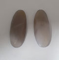 1 Pair Botswana Agate Faceted Oval 35x13 mm  2 pcs