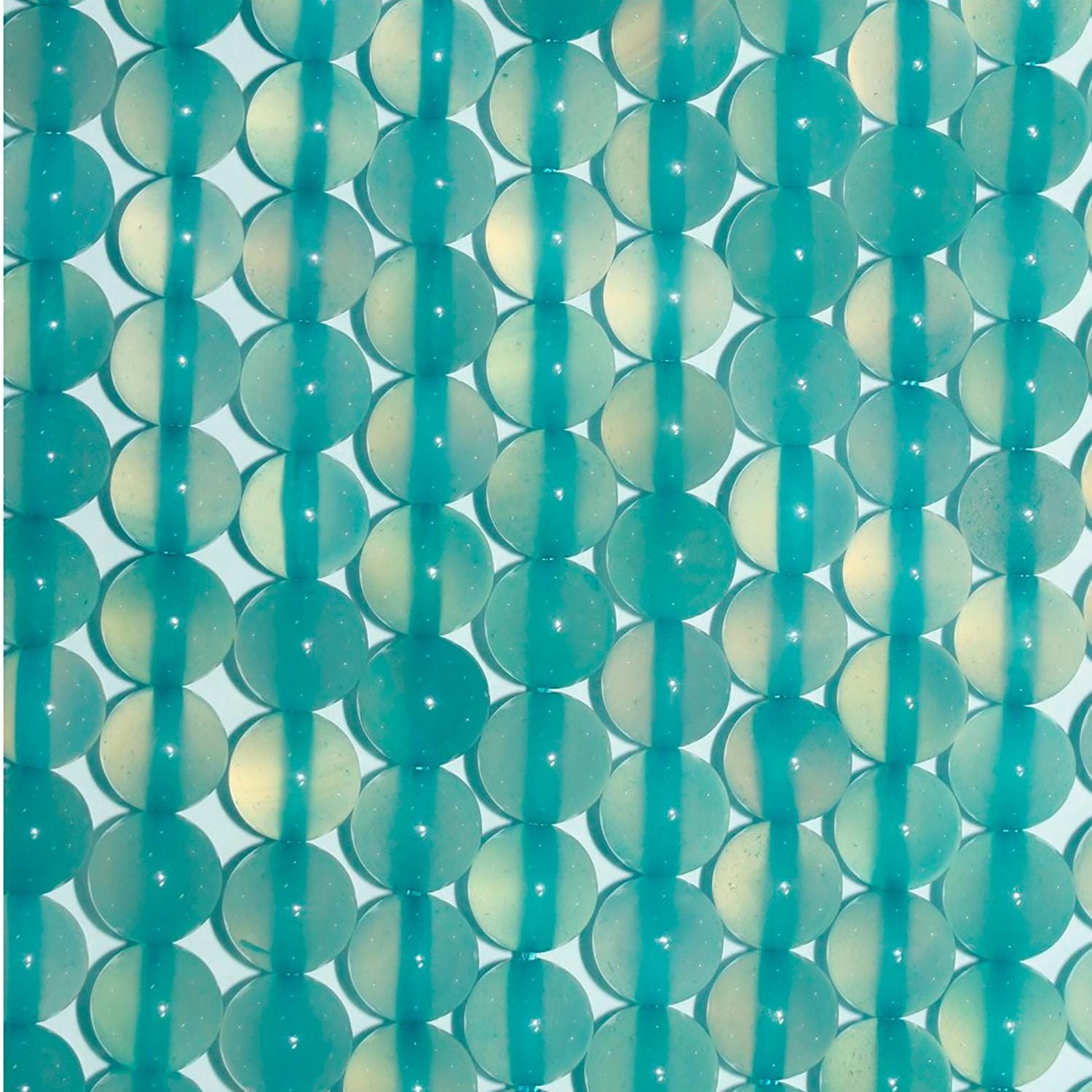 Perles rondes lisses en calchédoine bleue St, 8 mm, 15 pouces (38 cm) - Fil de 39 cm