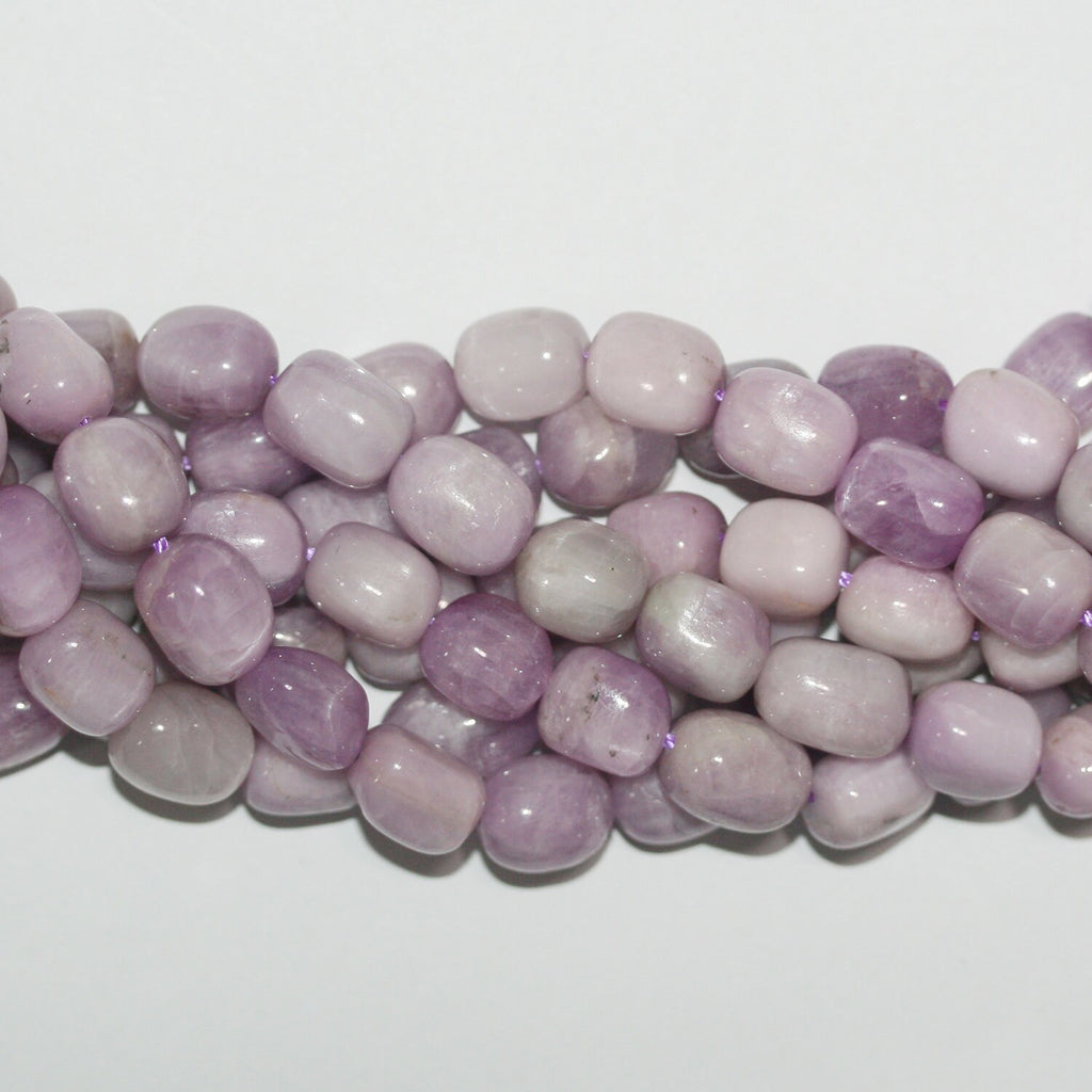 Perles de kunzite St lisses en forme de pépites, 11 x 8 mm environ - Longueur du fil : 39 cm