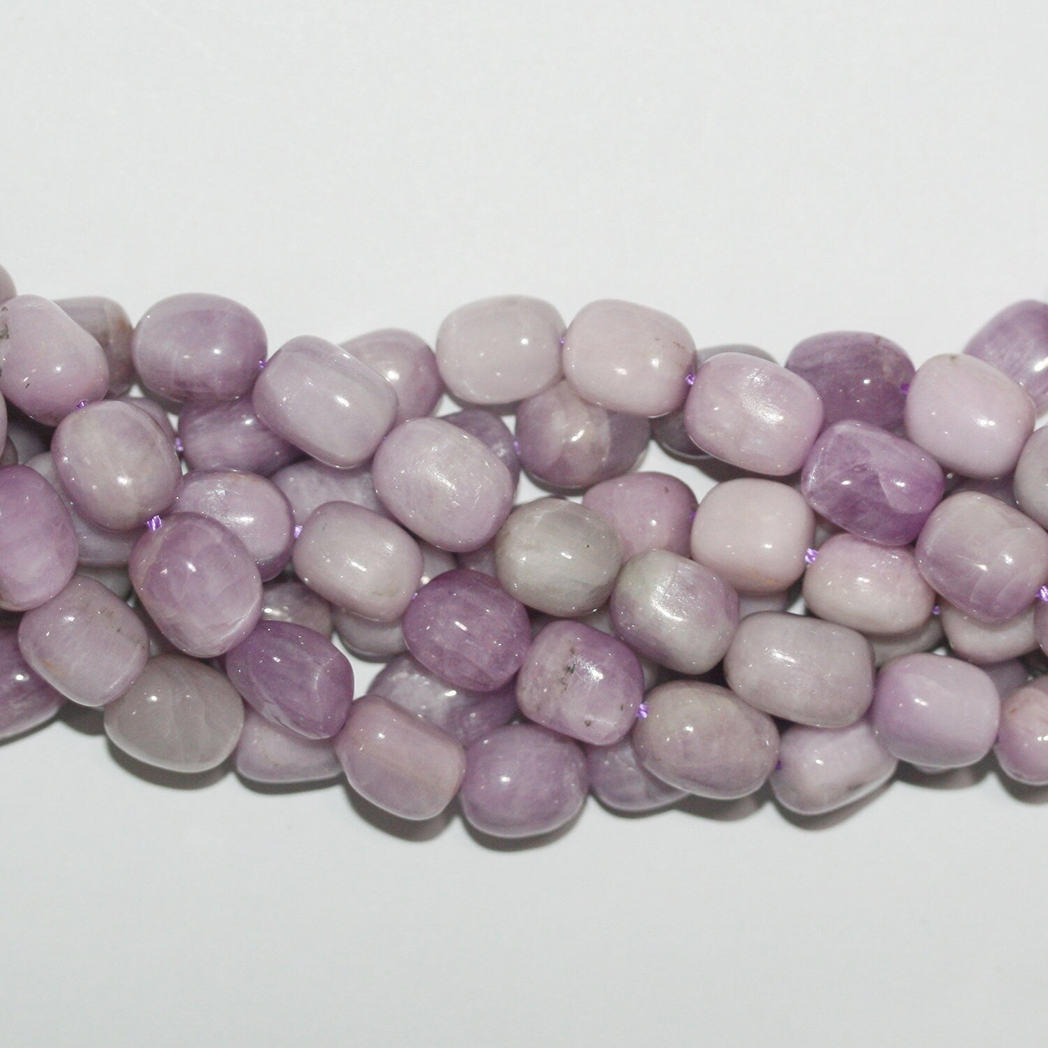 Perles de kunzite St lisses en forme de pépites, 11 x 8 mm environ - Longueur du fil : 39 cm