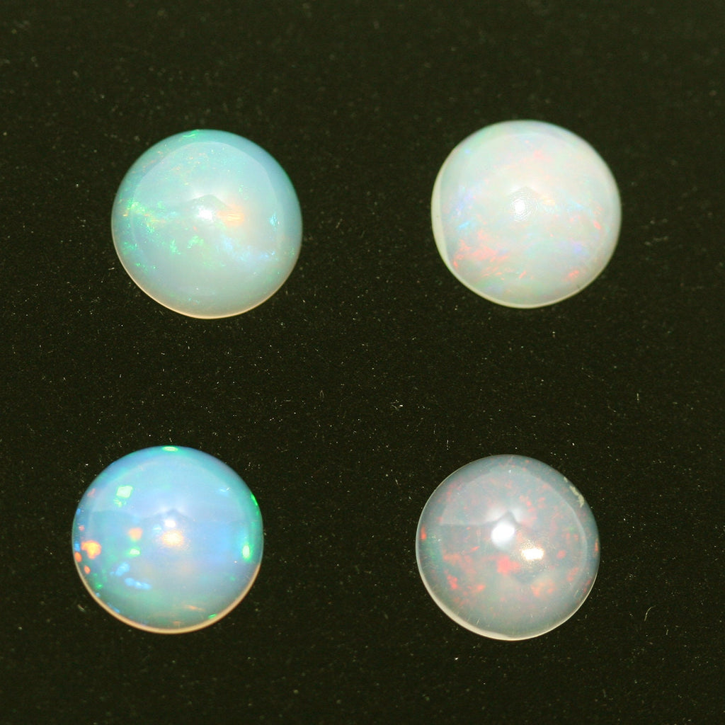 Ethiopian Opal Lot Round Cabochon 7mm. (4pcs)  -Gemstone Parcels-Loose Stones Wholesale Price
