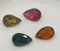 Lote de 4 turmalinas facetadas de 6 x 4 mm - Gemas sueltas - Precio al por mayor - Gemas naturales