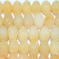 Cuentas redondas facetadas de jade amarillo de 40 cm (16"), 8 x 5 mm (tira de 40 cm)