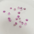 Lote de 20 zafiros rosas calibrados de corte brillante redondo de 1,2 mm. Zafiro rosa de 1,2 mm. Lote de 20 piezas. Genuino. Lote al por mayor. Tamaño pequeño.