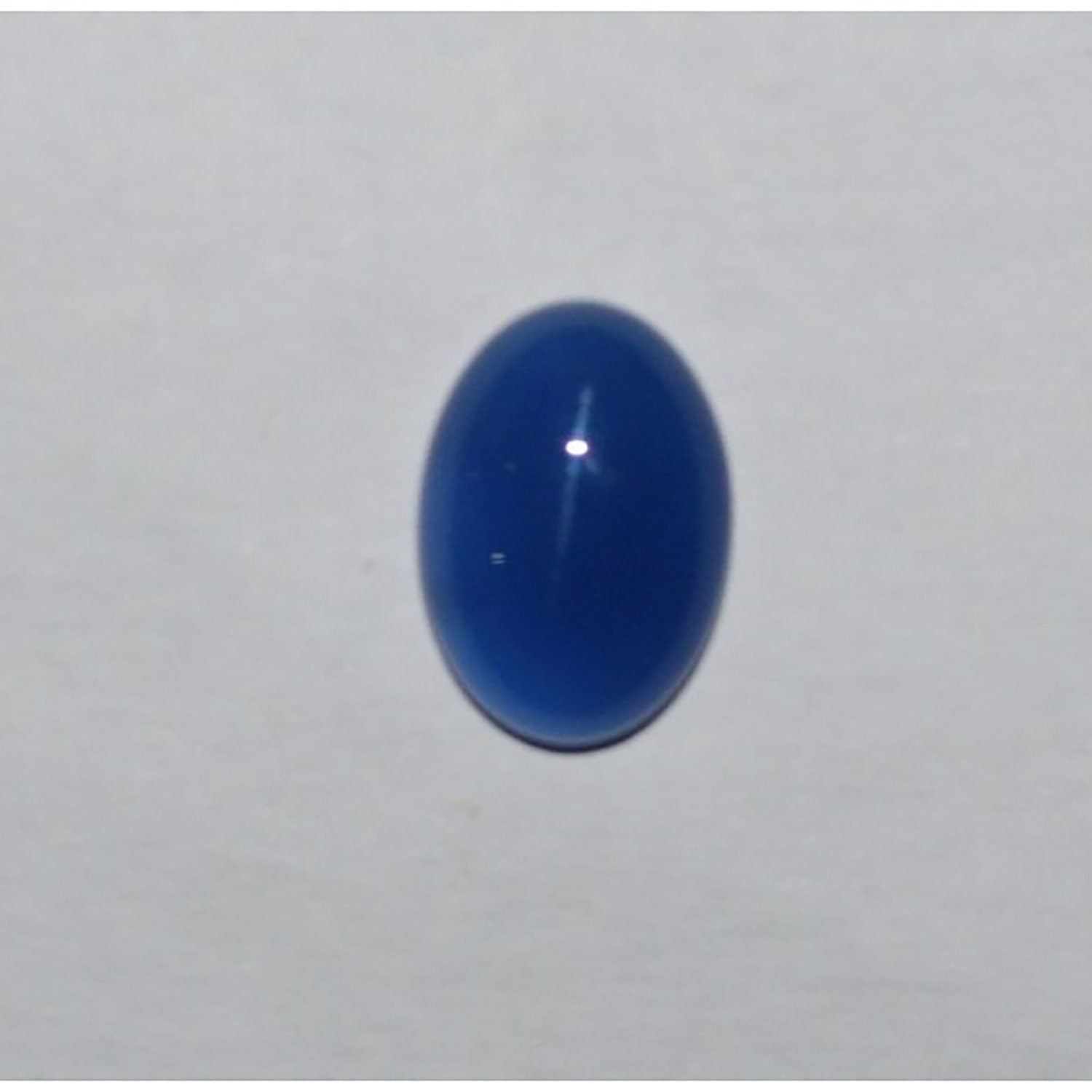 Lote de 6 cabujones ovalados de ágata azul (6 piezas) 14 x 10 mm