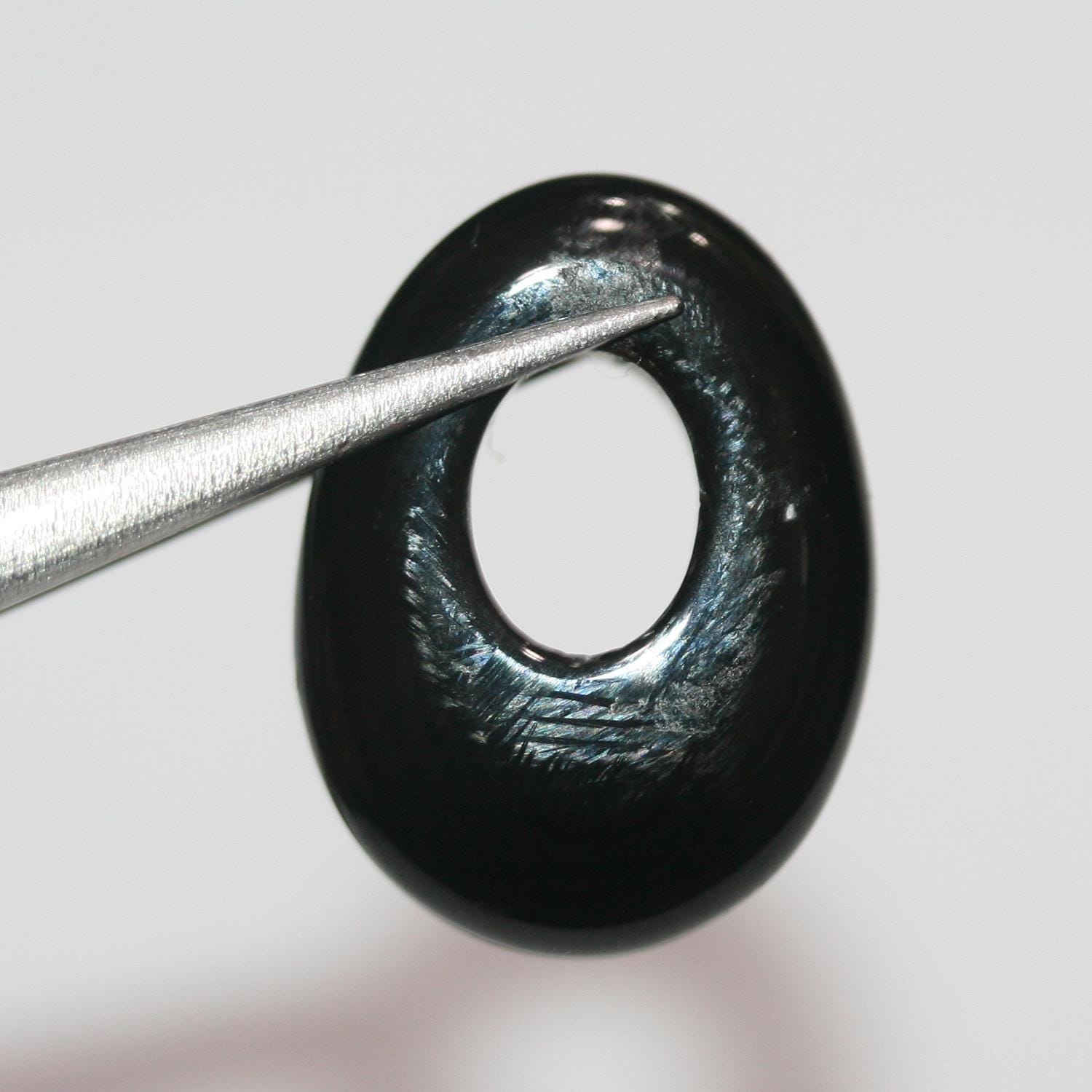 Colgante Ónix Ovalado Liso 20x15mm.