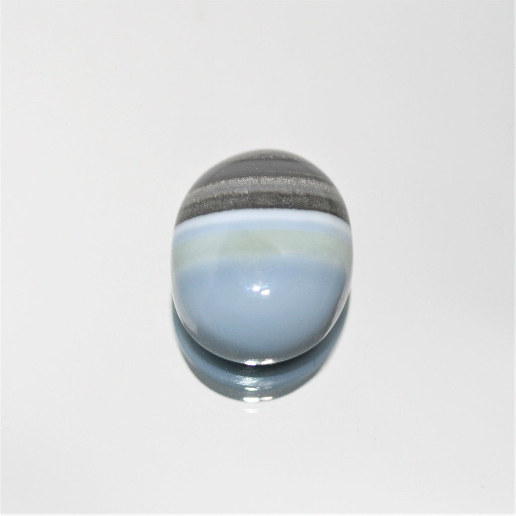 Blue Stripe  Opal Cabochon 15x12mm. (8.29ct.) - Natural Untreated Gem- Unique color- Jewellery Supplies- Inclusion Stones Natural
