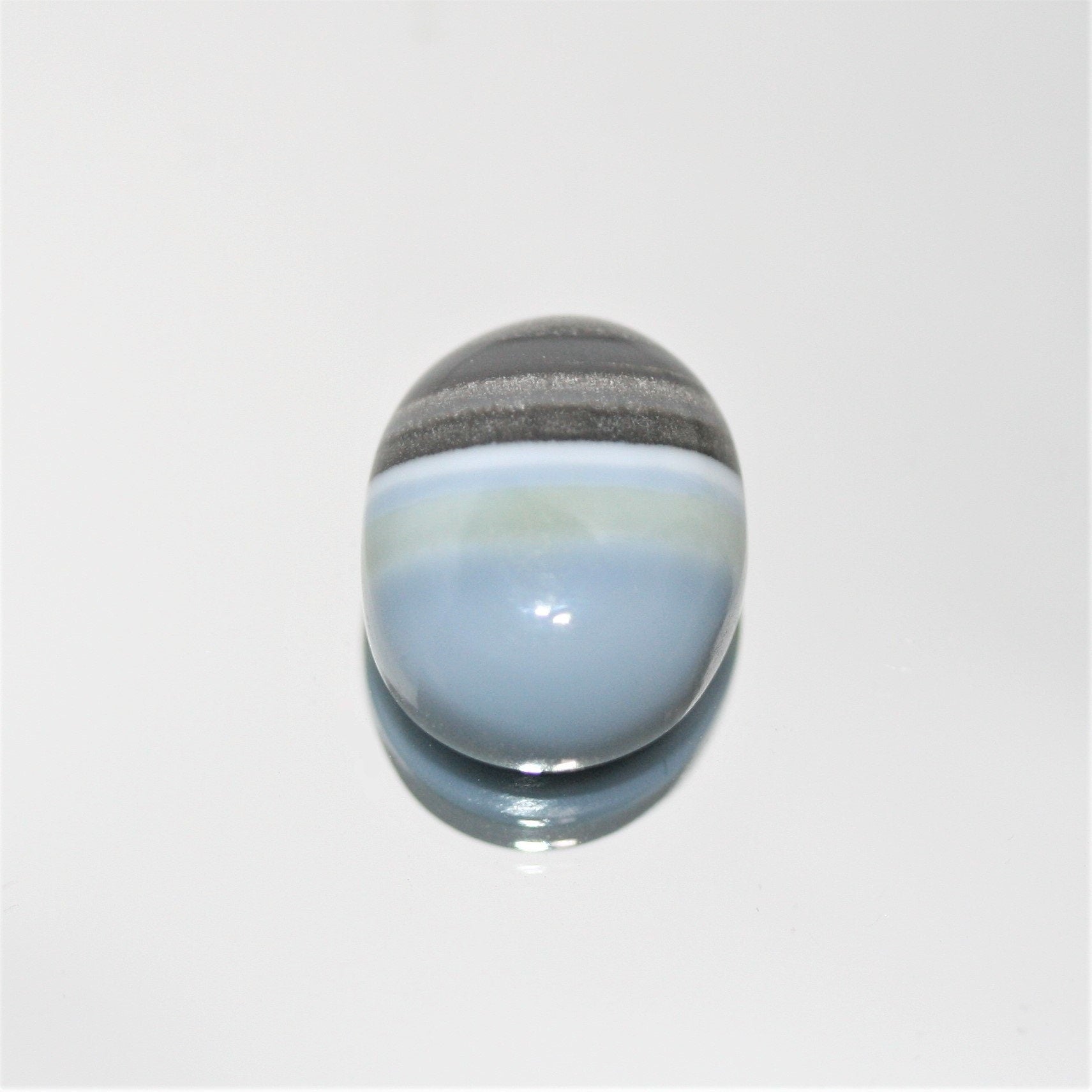 Blue Stripe  Opal Cabochon 15x12mm. (8.29ct.) - Natural Untreated Gem- Unique color- Jewellery Supplies- Inclusion Stones Natural