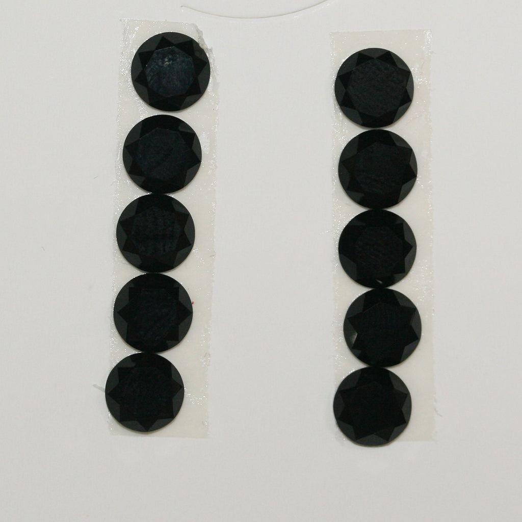 10 Pcs Lot Onyx Round Faceted Cabochon 7mm (10 pcs)