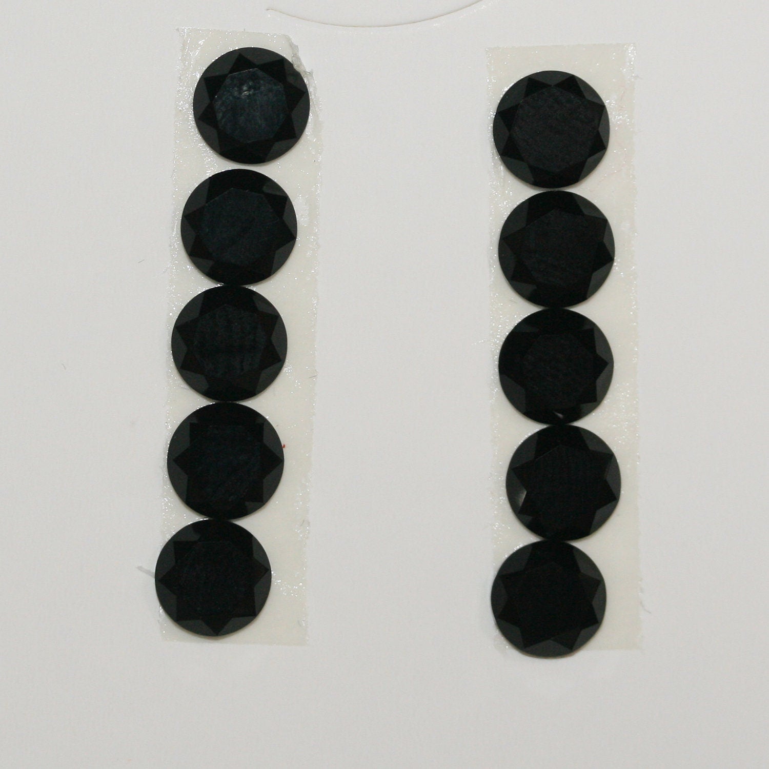 10 Pcs Lot Onyx Round Faceted Cabochon 7mm (10 pcs)