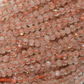 13" Strand Sunstone Faceted Round Beads 2mm