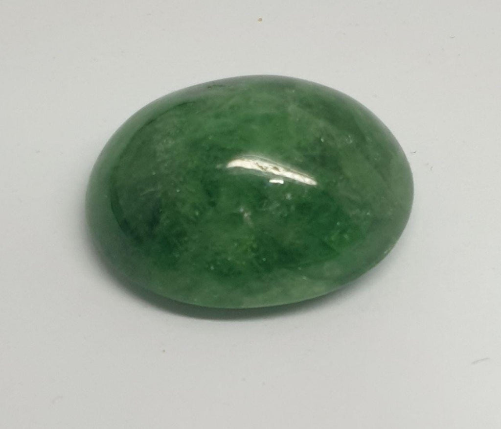 Natural Big 28.76ct Tsavorite Garnet Oval  Cabochon  21x16.4mm -Green Garnet  Wholesale - Natural Green Garnet Wholesale- From Tanzania