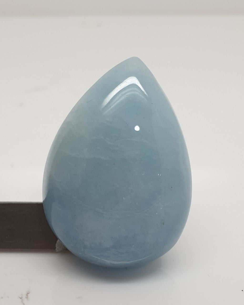 Big Natural Blue Aquamarine Drop Cabochon 37x26.6x26.4mm 91.4ct -Big Gemstone- Untreated- Aqua Blue Gem- Wholesale