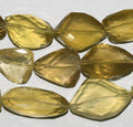 13" St Lemond Quartz Faceted Nugget Beads 38x15mm.Approx.-Strand 36cm
