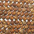 15" St Brown Agate Finition Mate Perles Rondes 8mm.-Rig 38cm.
