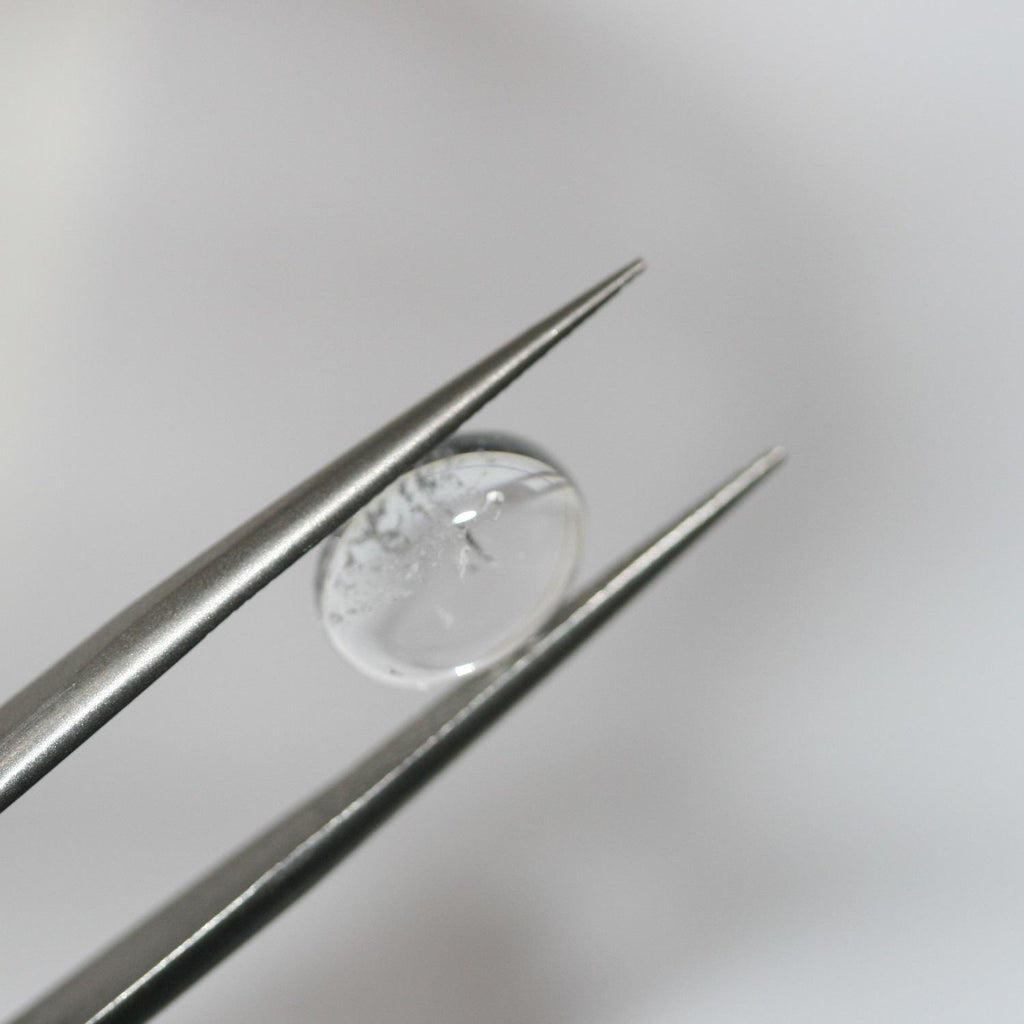 Rock Crystal Quartz Smooth Oval Cabochon 10x8mm. (8 Pieces).