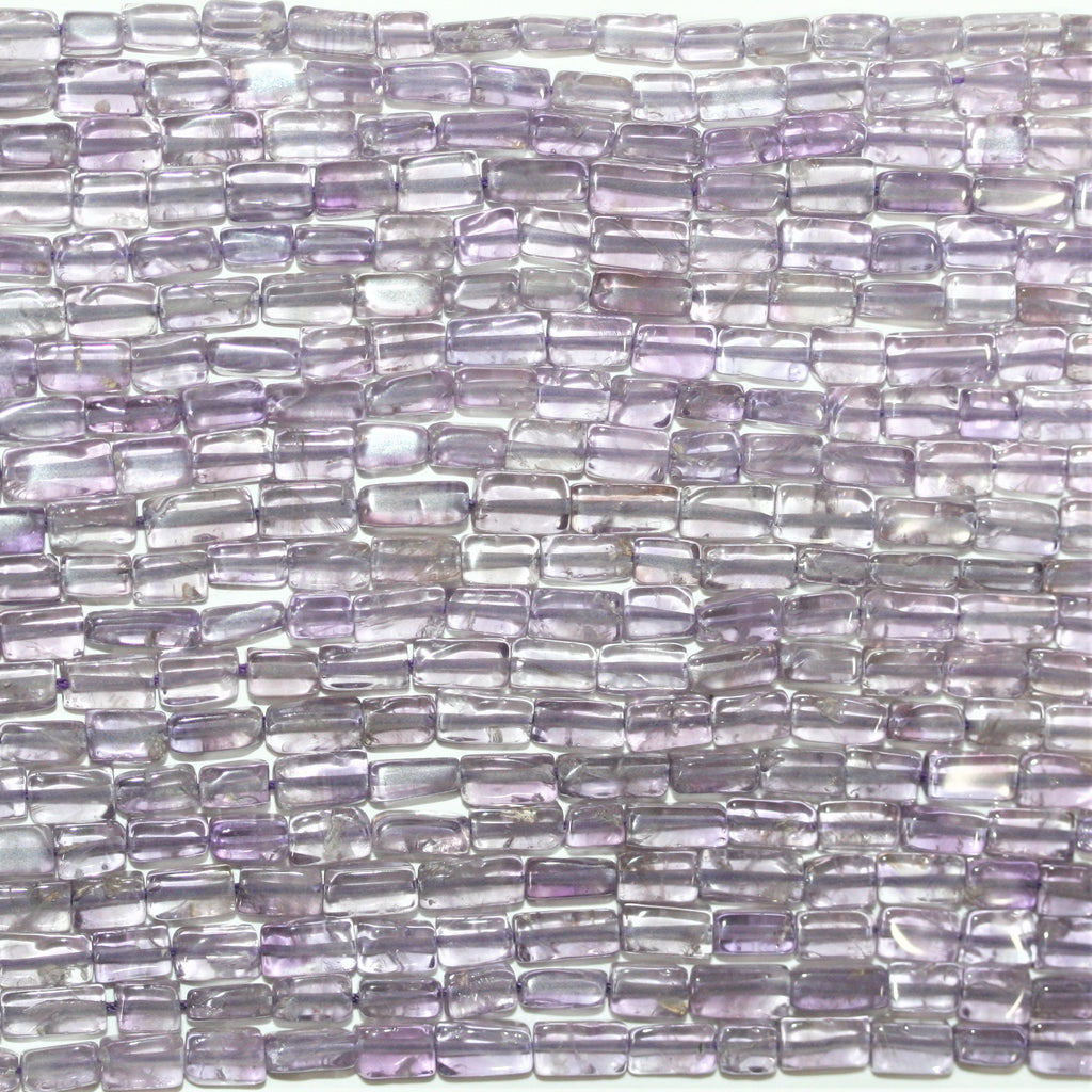 13" St Amethyst Smooth Prism Beads 6x3mm. Approx.- Strand 33cm.