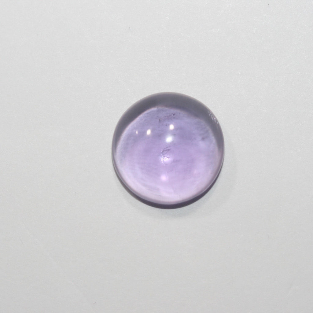Amethyst Round Smooth Cabochon 14mm (8.90ct)- African Mined Amethyst-Untreated Gemstone