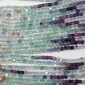 Perles cubiques à facettes en fluorite St de 15 pouces (2,5 mm) - Fil de 39 cm