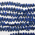 Perles en lapis-lazuli facettées de 8 pouces (6 x 4 mm). Longueur du fil : environ 20 cm.