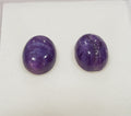 1 Pair AAA Top Quality Russian Charoite Oval Cabochon 8x10mm . Jewelry Supplies- Rare Gems- 2pcs- Earrings-DIY