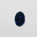 Lote de 4 cabujones ovalados de ágata drusa azul (4 unidades) de 15 x 10 mm