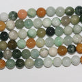 15" st Perles rondes lisses en jade de Birmanie 6 mm.-Rig 39 cm.