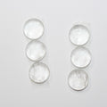 Rock Crystal Quartz Smooth Round Cabochon 10mm. (6 Pieces).