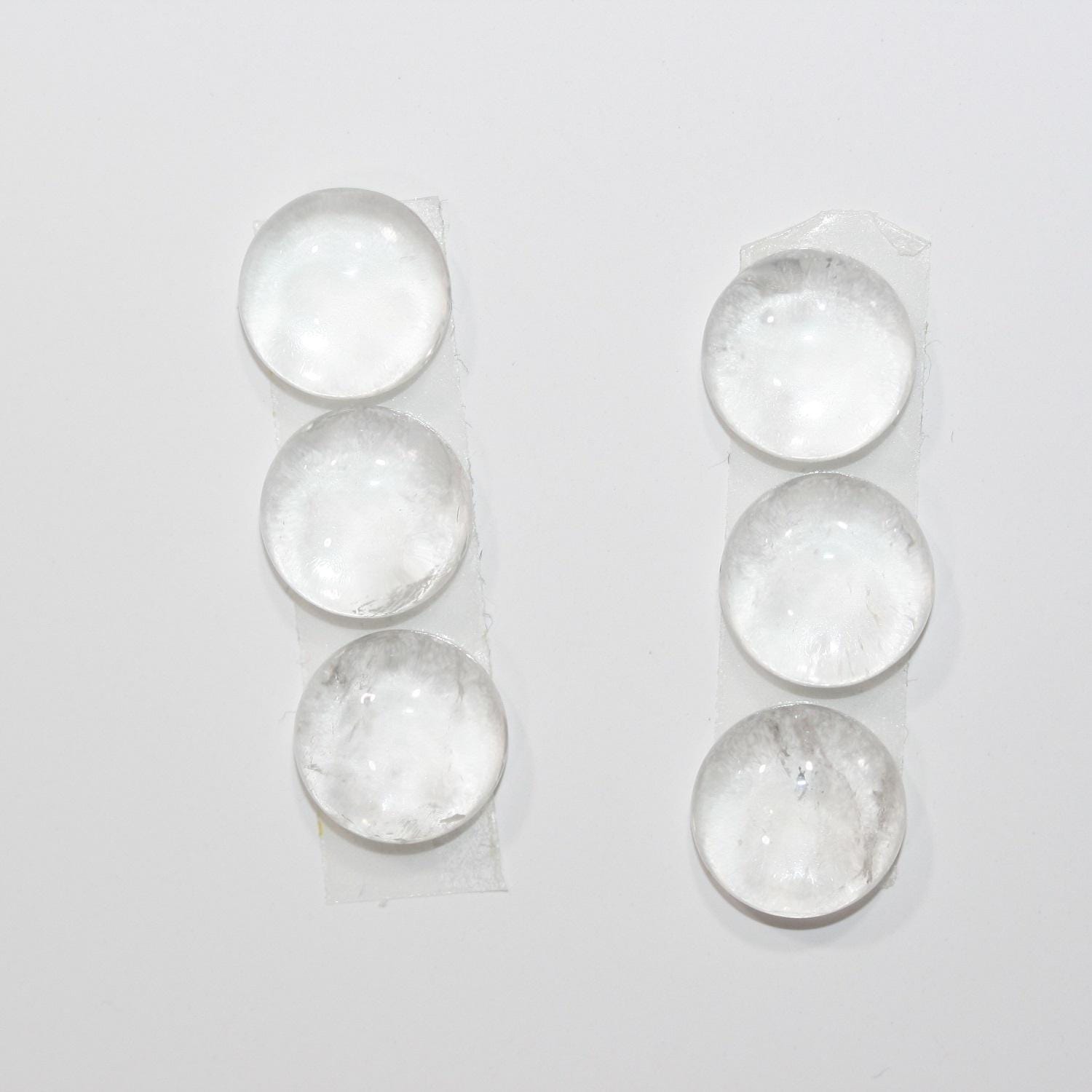 Rock Crystal Quartz Smooth Round Cabochon 10mm. (6 Pieces).