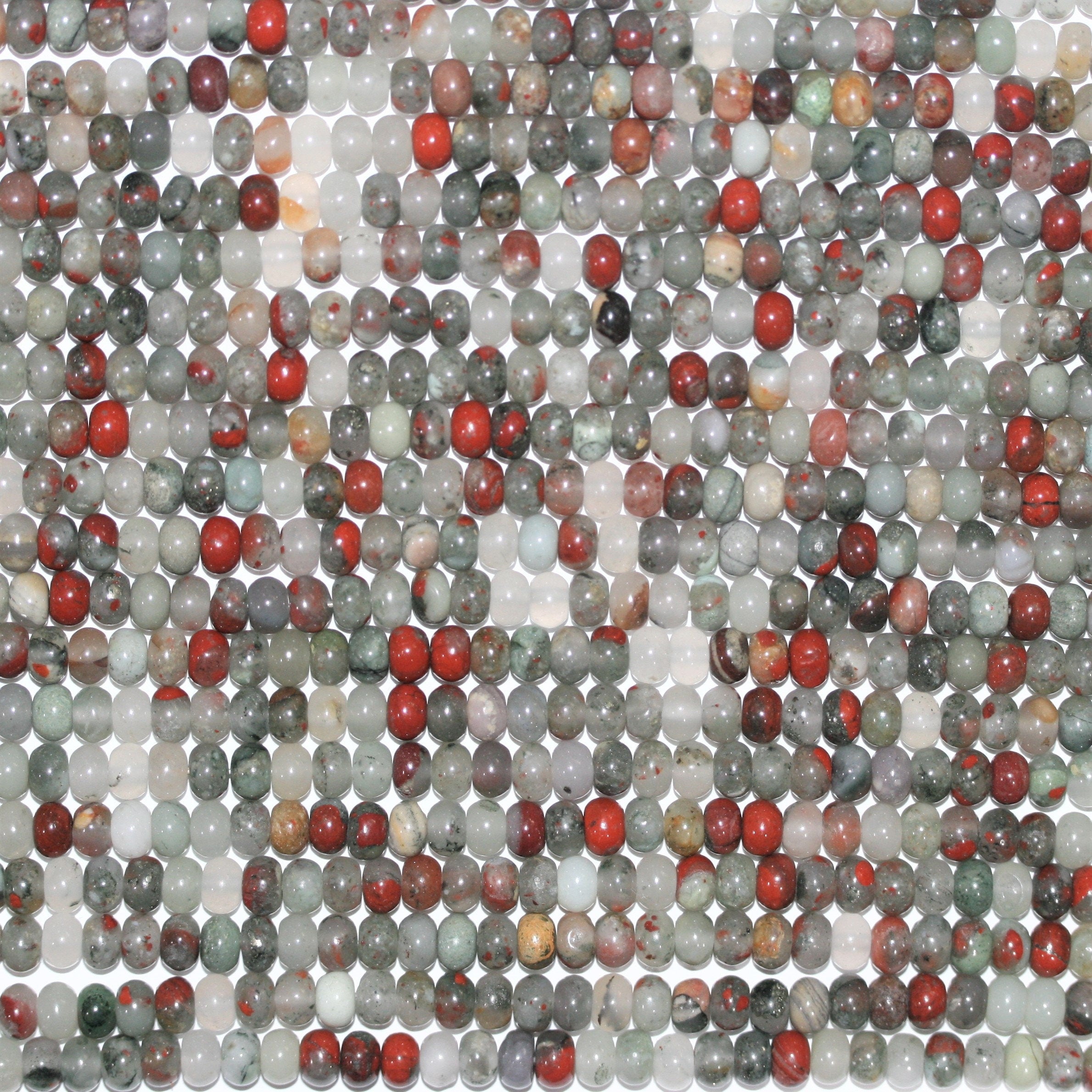 Perles rondelles lisses en héliotrope St 15" 6x4mm.- Brin 39cm.