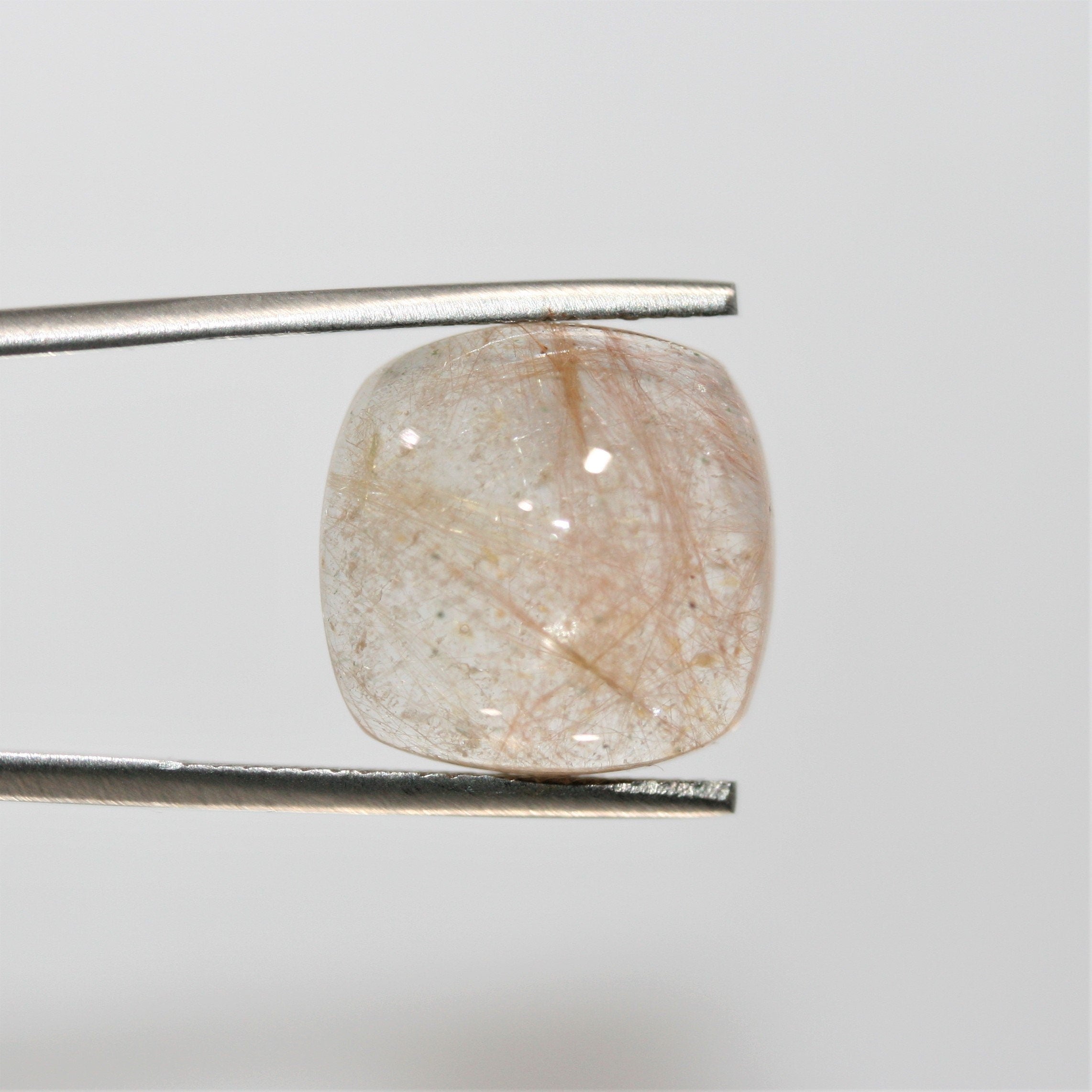 Rutilated Quartz Smooth Square Cabochon 15.6mm. (15.05ct.)