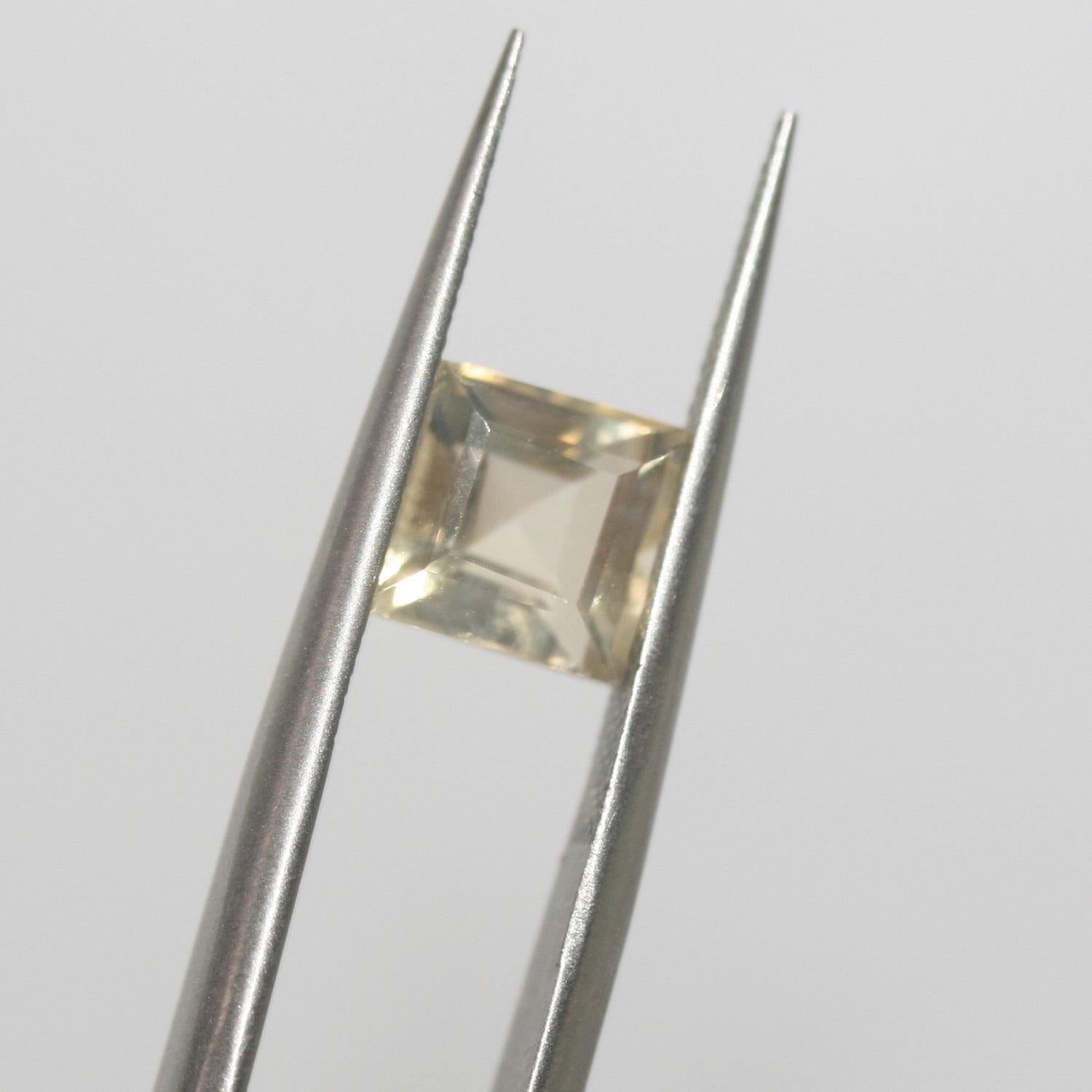 Lote de 6 piezas de citrino facetado cuadrado de 7 mm (6 piezas) - Ref. 651LO