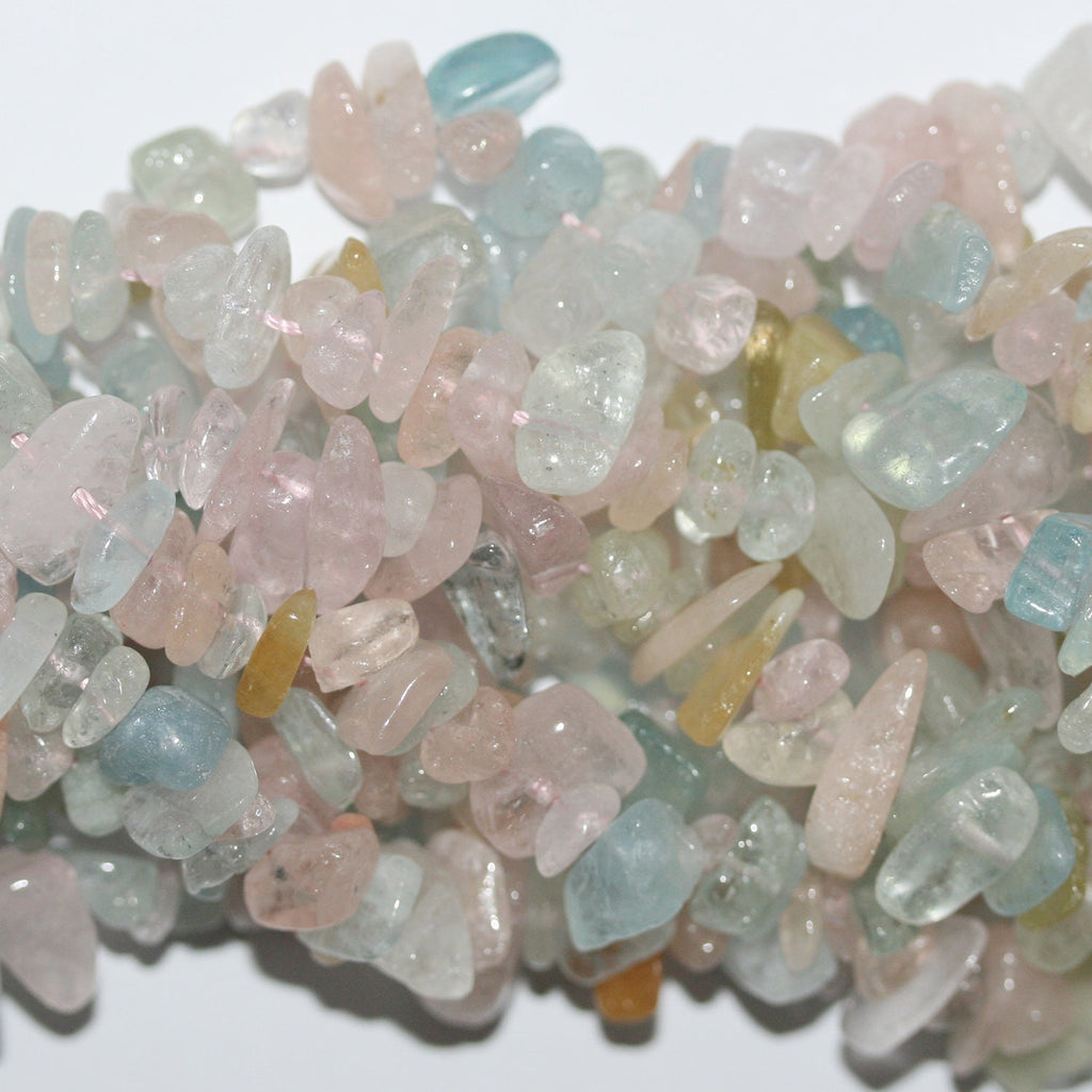 Cuentas lisas de multiberilo de 16" (10 x 8 mm). Aprox. - Hilo de 40 cm.