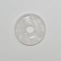 Pendentif en quartz cristal de roche en forme de donut, 30 mm
