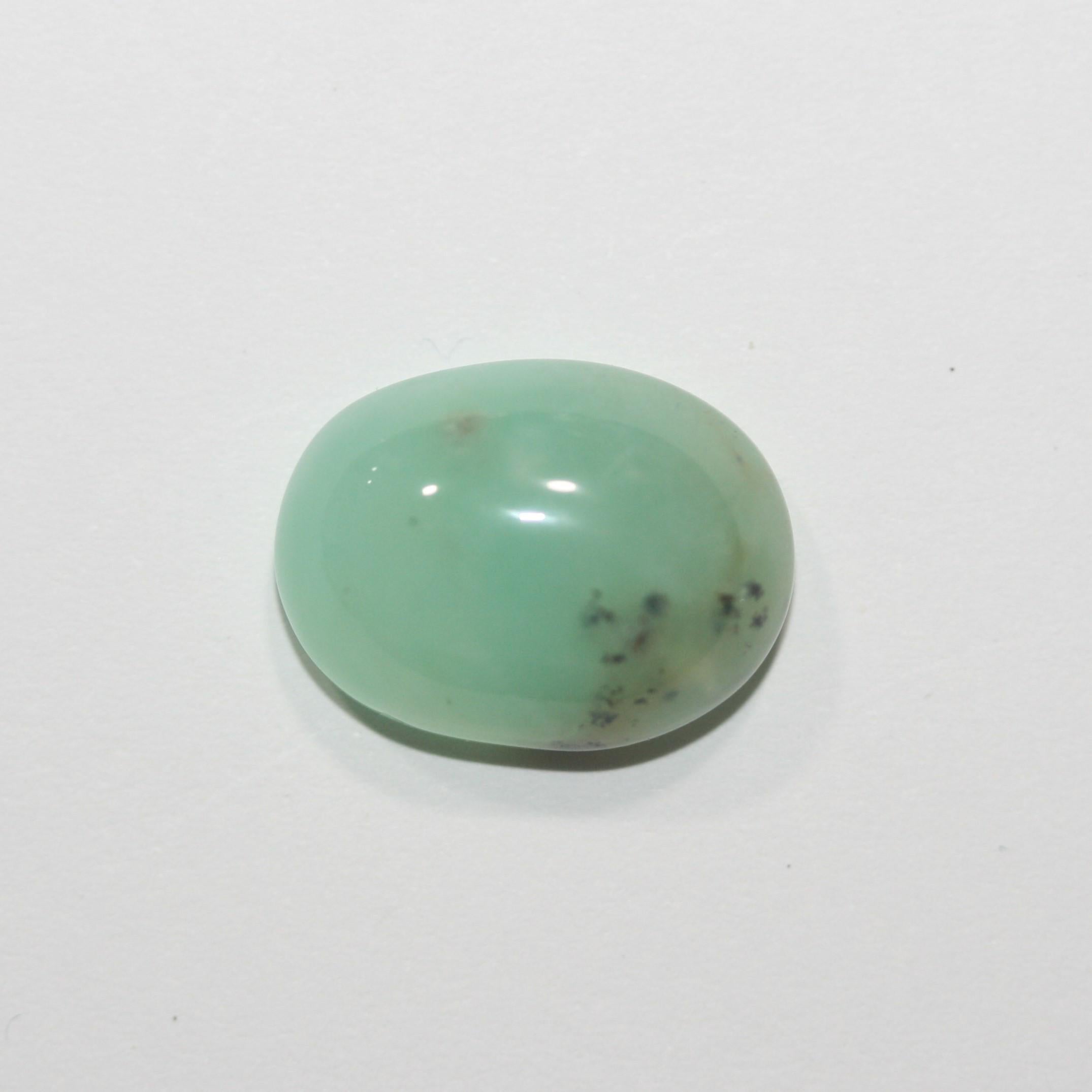 Blue Green Peruvian Opal Oval Cabochon Natural 18x13.5mm.- 14.47ct Untreated Gemstone