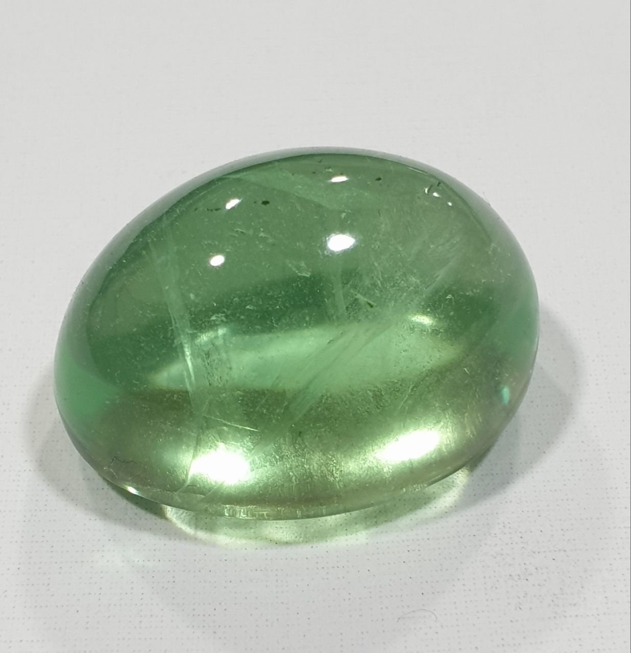 Big Natural  Green  Fluorite Oval Cabochon 25x20x15.1mm 65.33ct Rare Color- Unique Collector Stone- Wholesaler Supplier- Top Quality
