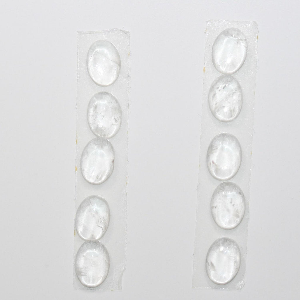 Rock Crystal Quartz Smooth Oval Cabochon 8x6mm. (10 Pieces).