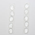 Rock Crystal Quartz Smooth Oval Cabochon 8x6mm. (10 Pieces).