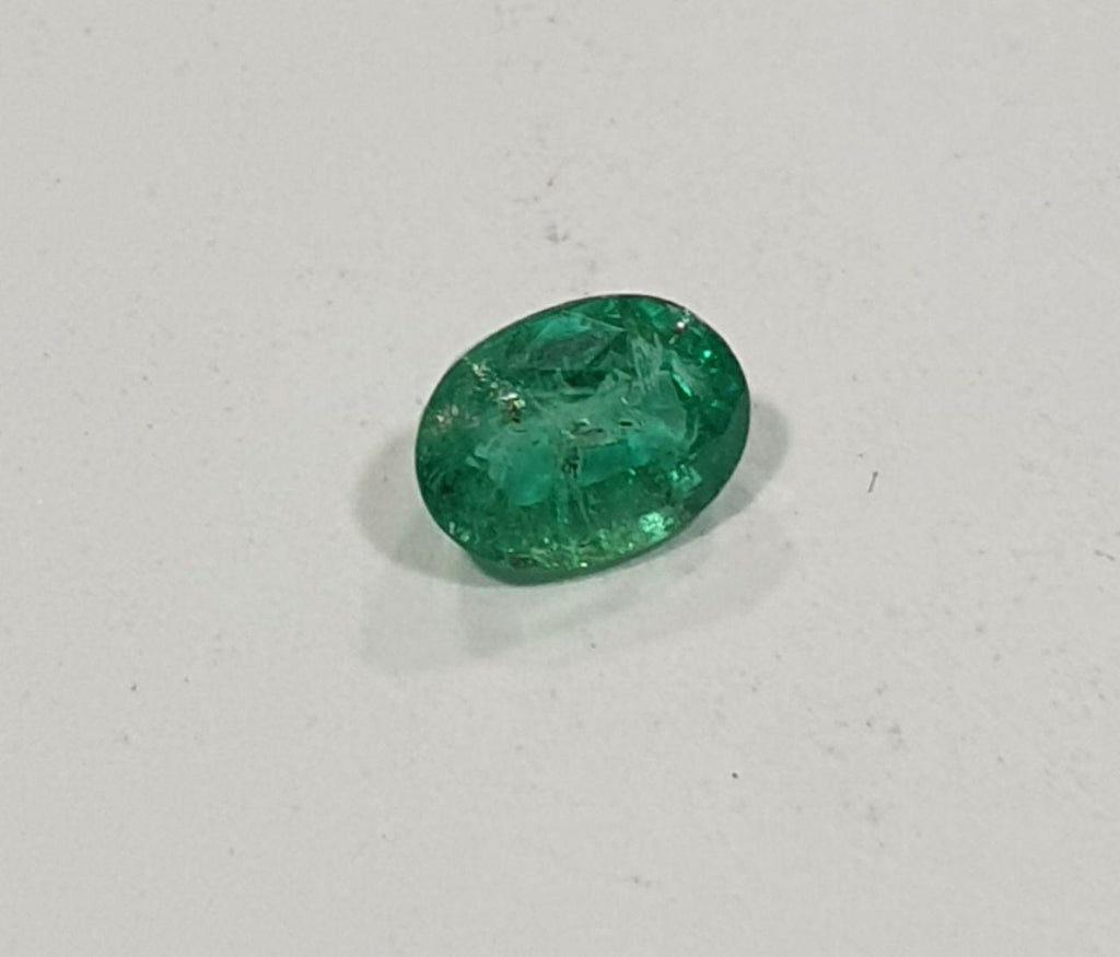 1 Pc Oval Natural Emerald from Zambia Shape 5.1x4mm. (0.36ct.) - Natural Gemstone