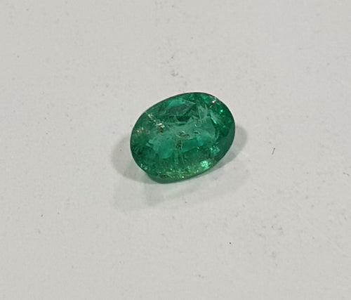 1 Pc Oval Natural Emerald from Zambia Shape 5.1x4mm. (0.36ct.) - Natural Gemstone